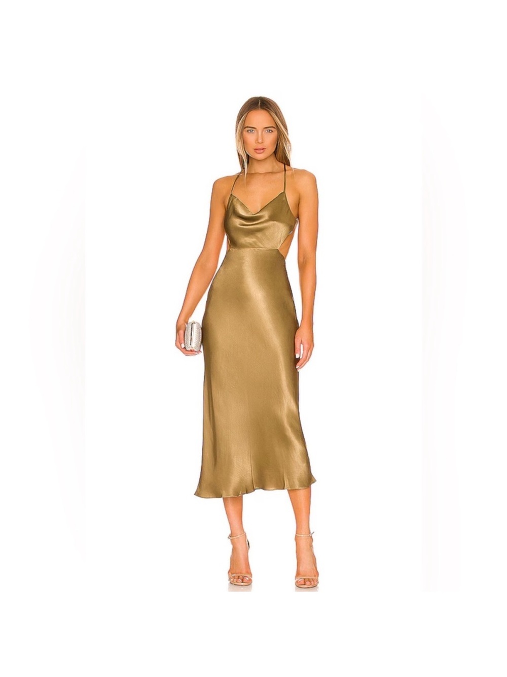 Shona Joy Satin Midi Dress - US Size 4
